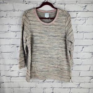 Sunday Sweater Women's 2X multi color pastel cozycore grandmacore cabincore